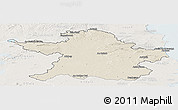 Shaded Relief Panoramic Map of Meath, lighten