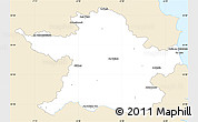 Classic Style Simple Map of Meath, single color outside