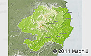 Physical 3D Map of Wicklow, semi-desaturated