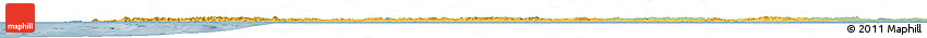 Savanna Style Horizon Map of Ireland, single color outside