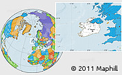 Blank Location Map of Ireland, political outside