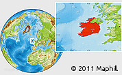 Physical Location Map of Ireland