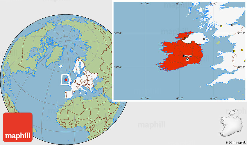 Ireland Map World 