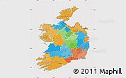 Political Map of Ireland, cropped outside
