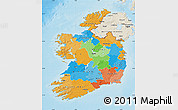 Political Map of Ireland, shaded relief outside