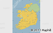 Savanna Style Map of Ireland, single color outside