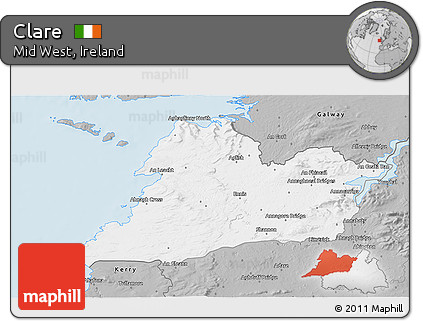 Gray 3D Map of Clare