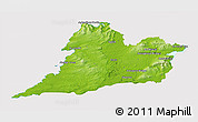Physical 3D Map of Clare, cropped outside
