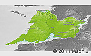Physical 3D Map of Clare, desaturated