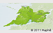 Physical 3D Map of Clare, lighten