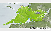Physical 3D Map of Clare, semi-desaturated