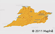 Political 3D Map of Clare, cropped outside