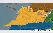 Political 3D Map of Clare, darken