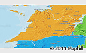 Political 3D Map of Clare