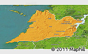 Political 3D Map of Clare, satellite outside