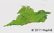 Satellite 3D Map of Clare, cropped outside