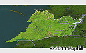 Satellite 3D Map of Clare, darken