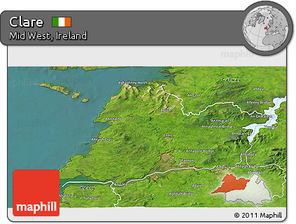 Satellite 3D Map of Clare