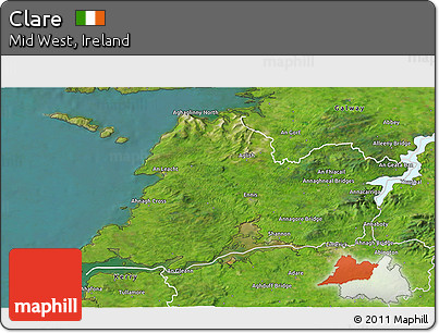 Satellite 3D Map of Clare
