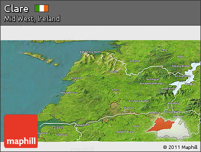 Satellite 3D Map of Clare