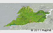 Satellite 3D Map of Clare, lighten, semi-desaturated