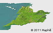 Satellite 3D Map of Clare, single color outside