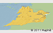 Savanna Style 3D Map of Clare, single color outside