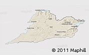 Shaded Relief 3D Map of Clare, cropped outside