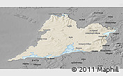 Shaded Relief 3D Map of Clare, darken, desaturated