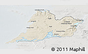 Shaded Relief 3D Map of Clare, lighten, semi-desaturated