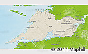 Shaded Relief 3D Map of Clare, physical outside