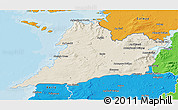 Shaded Relief 3D Map of Clare, political outside