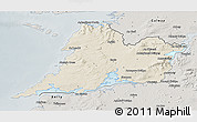 Shaded Relief 3D Map of Clare, semi-desaturated