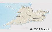 Shaded Relief 3D Map of Clare, single color outside
