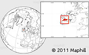 Blank Location Map of Clare, highlighted parent region