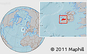 Gray Location Map of Clare, hill shading