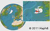 Satellite Location Map of Clare, highlighted country, highlighted parent region