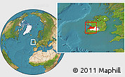 Satellite Location Map of Clare, highlighted parent region