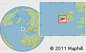 Savanna Style Location Map of Clare, highlighted parent region