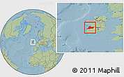 Savanna Style Location Map of Clare, hill shading
