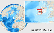 Shaded Relief Location Map of Clare, highlighted country, highlighted parent region