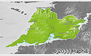 Physical Map of Clare, desaturated