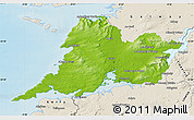 Physical Map of Clare, shaded relief outside