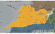 Political Map of Clare, darken, semi-desaturated
