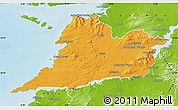 Political Map of Clare, physical outside