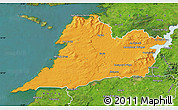 Political Map of Clare, satellite outside