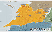 Political Map of Clare, semi-desaturated