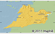 Savanna Style Map of Clare, single color outside