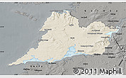 Shaded Relief Map of Clare, darken, semi-desaturated