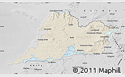 Shaded Relief Map of Clare, desaturated